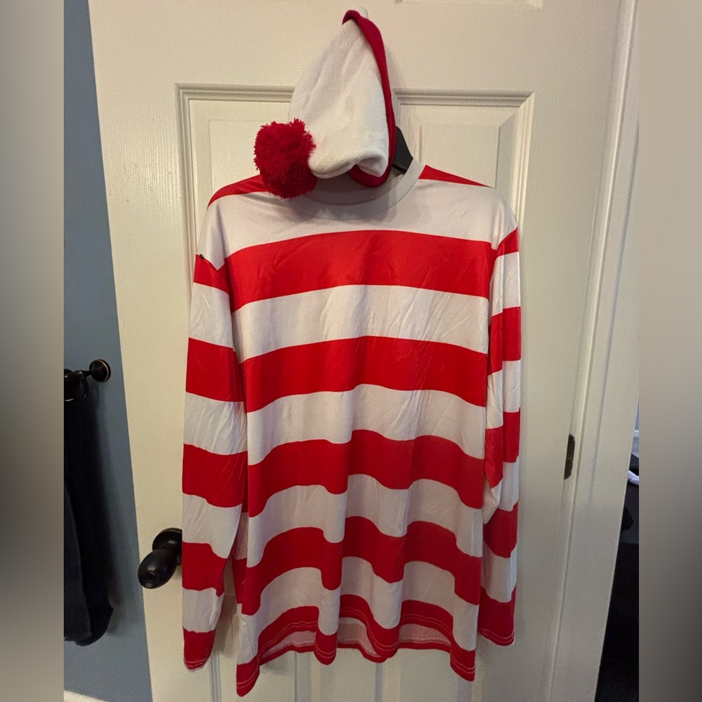 Adult Where’s Waldo Top and Hat
